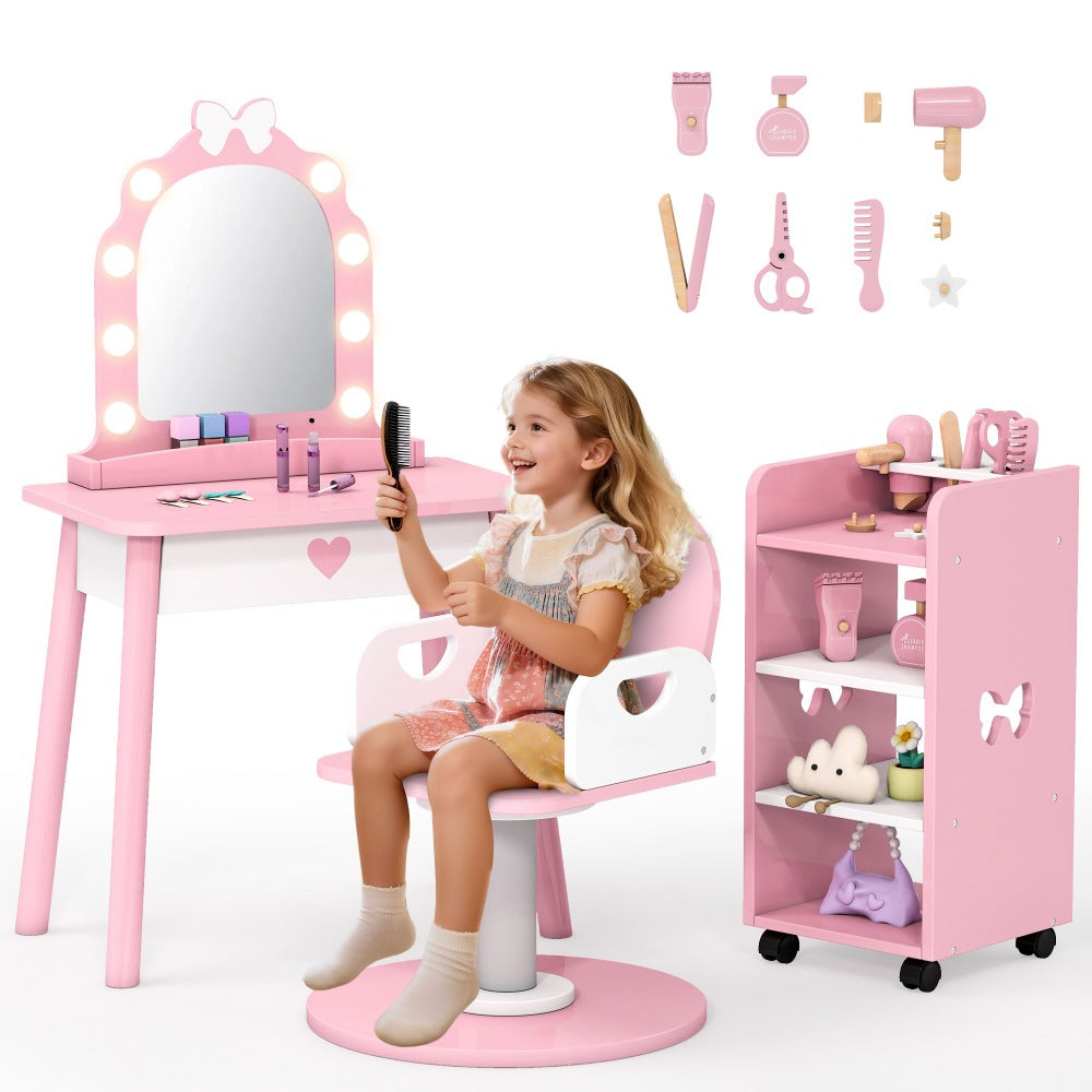 Kids Pretend Play Set with Lighted Mirror for Practical Everyday Home Use in Kids' Room detail image - detail view 5