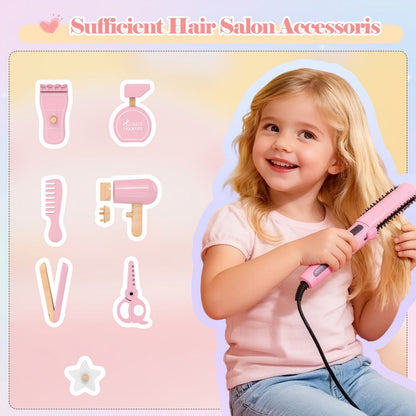 Kids Pretend Play Set with Lighted Mirror for Practical Everyday Home Use in Kids' Room detail image - detail view 7
