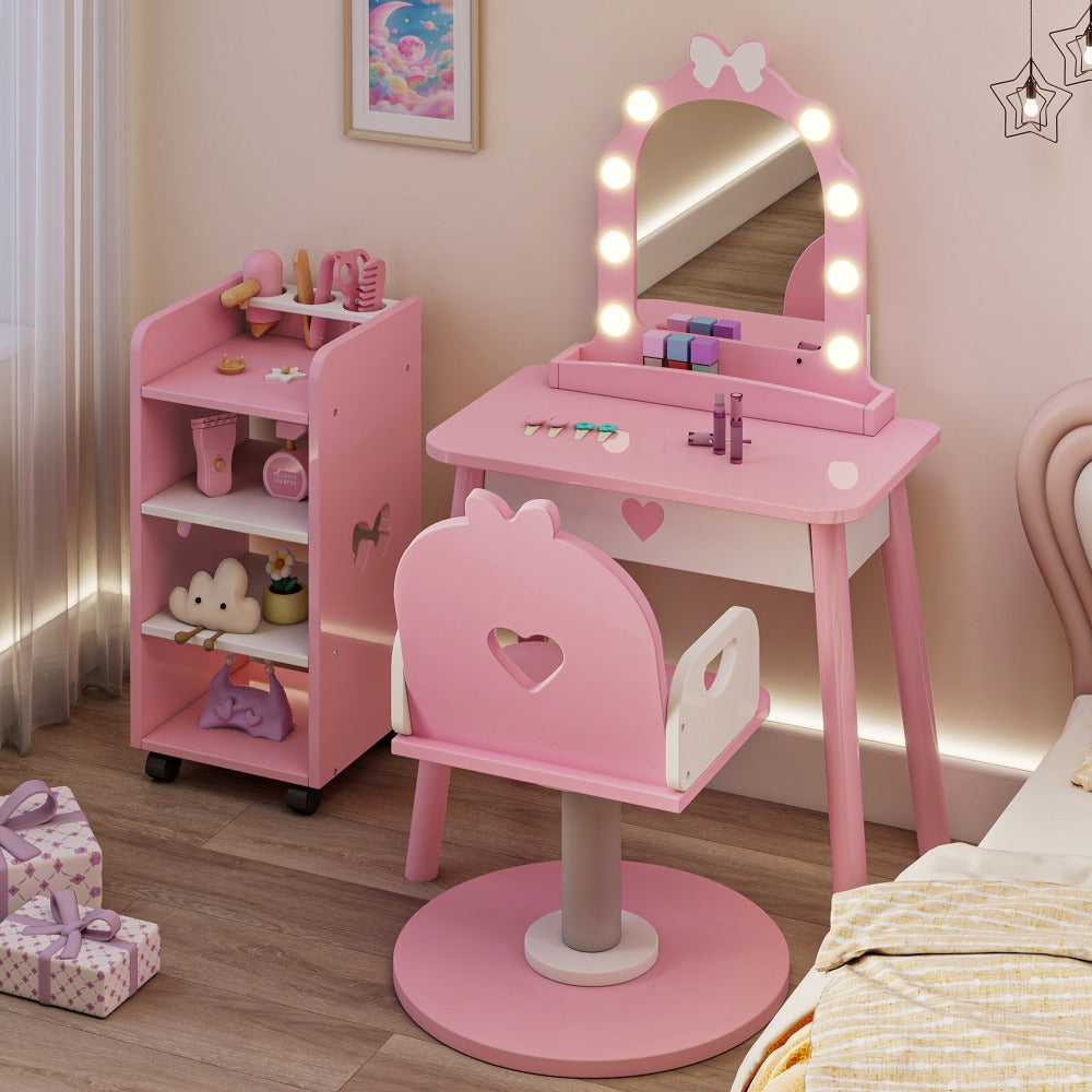 Kids Pretend Play Set with Lighted Mirror for Practical Everyday Home Use in Kids' Room detail image - detail view 8