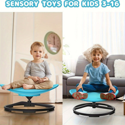 Kids Sensory Swivel Chair with Non-Slip Base and Tool-Free Assembly detail image
