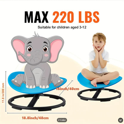 Kids Sensory Swivel Chair with Non-Slip Base and Tool-Free Assembly detail image - detail view 4