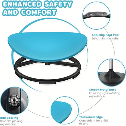 Kids Sensory Swivel Chair with Non-Slip Base and Tool-Free Assembly detail image - detail view 9