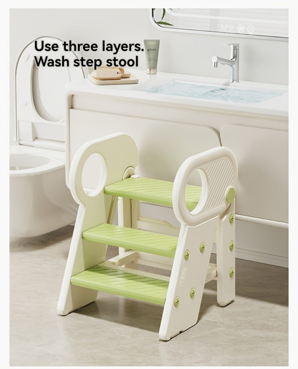 Kids Step Stool with Adjustable Height for Comfortable Everyday Seating in Kids' Room detail image - detail view 18