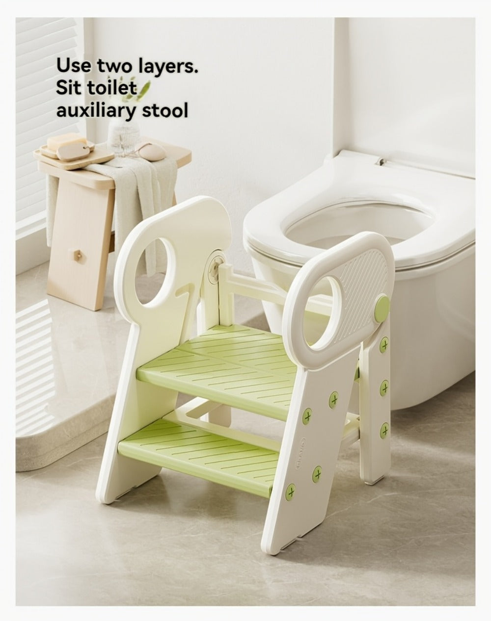 Kids Step Stool with Adjustable Height for Comfortable Everyday Seating in Kids' Room detail image - detail view 19