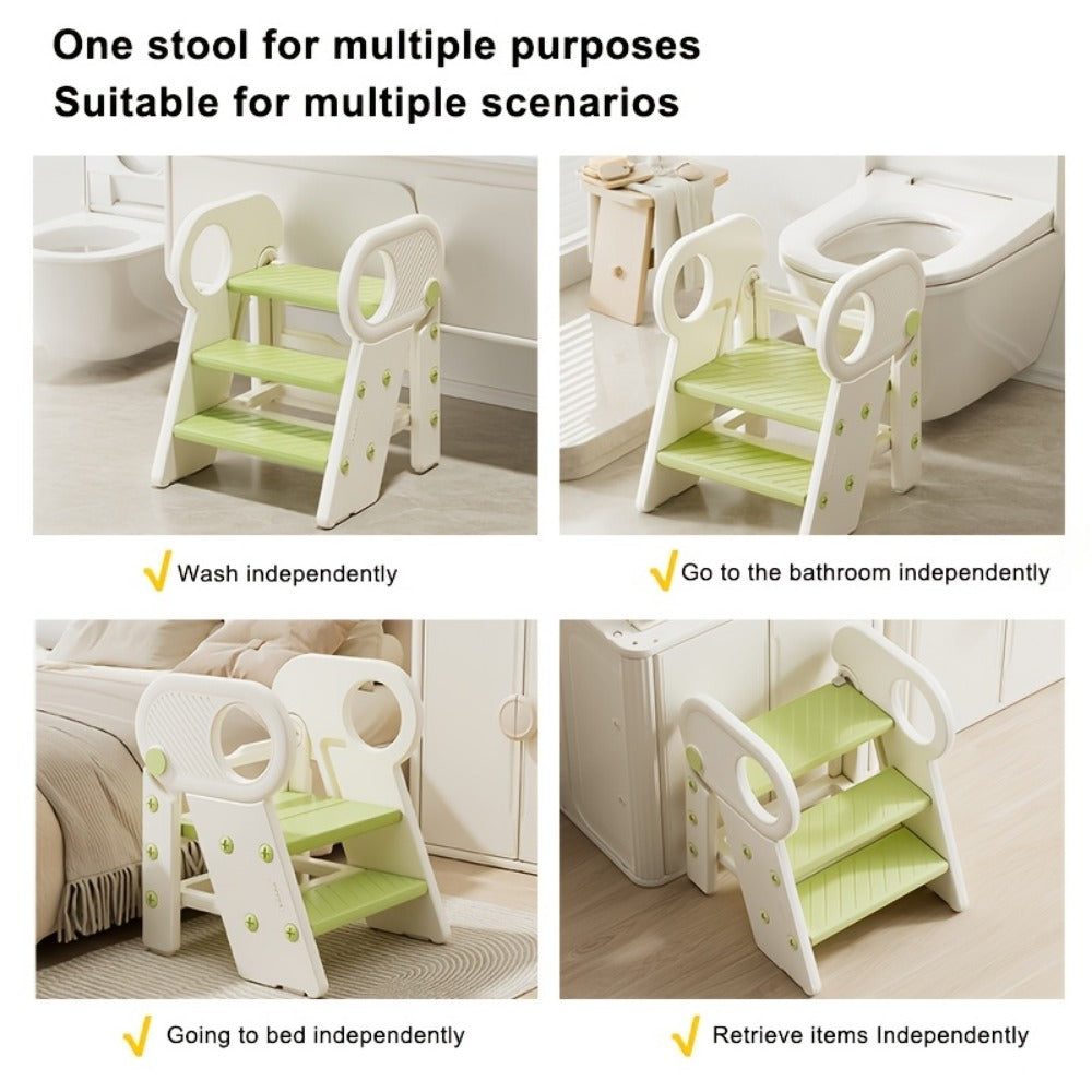 Kids Step Stool with Adjustable Height for Comfortable Everyday Seating in Kids' Room detail image - detail view 4