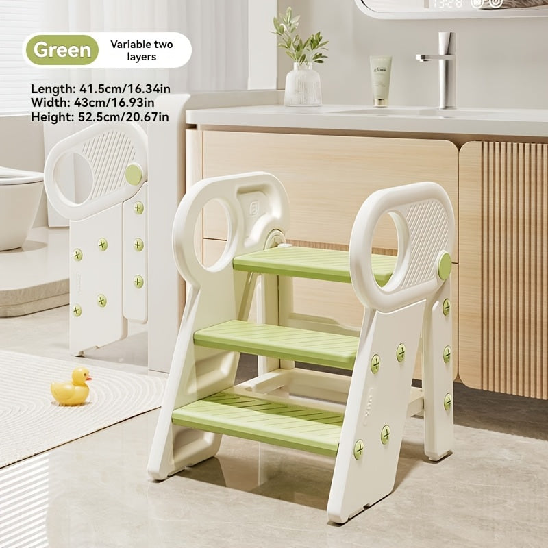 Kids Step Stool shown in the Green option