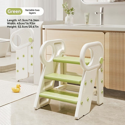 Kids Step Stool shown in the Green option