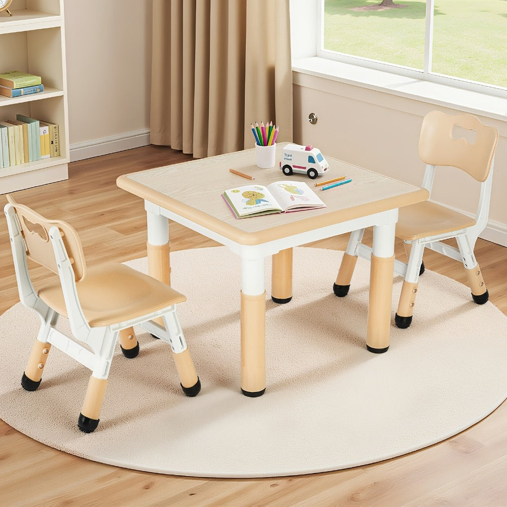 Kids Table And Chair Set with Adjustable Height and Non-Slip Base detail image - detail view 9