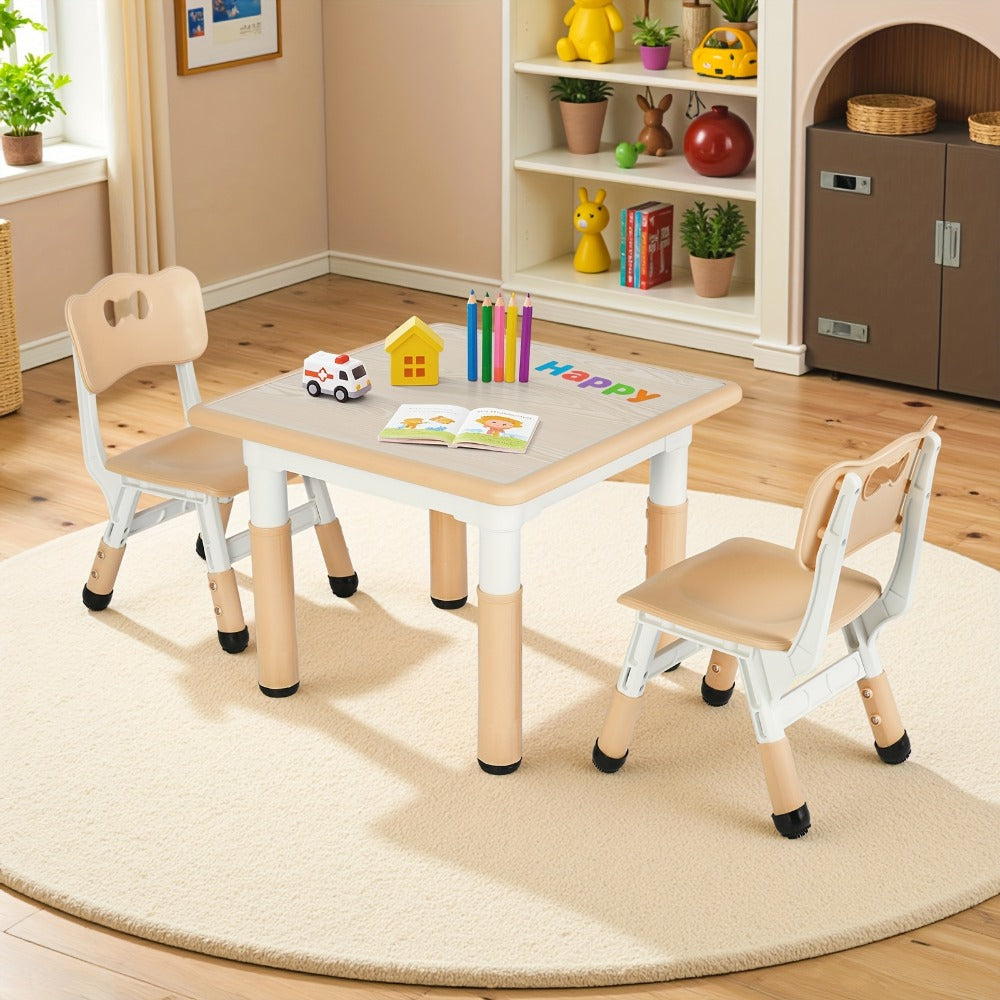 Kids Table and Chair Set, Kids Adjustable Height Table & Chair Set - Non-Slip Legs shown in the main product view