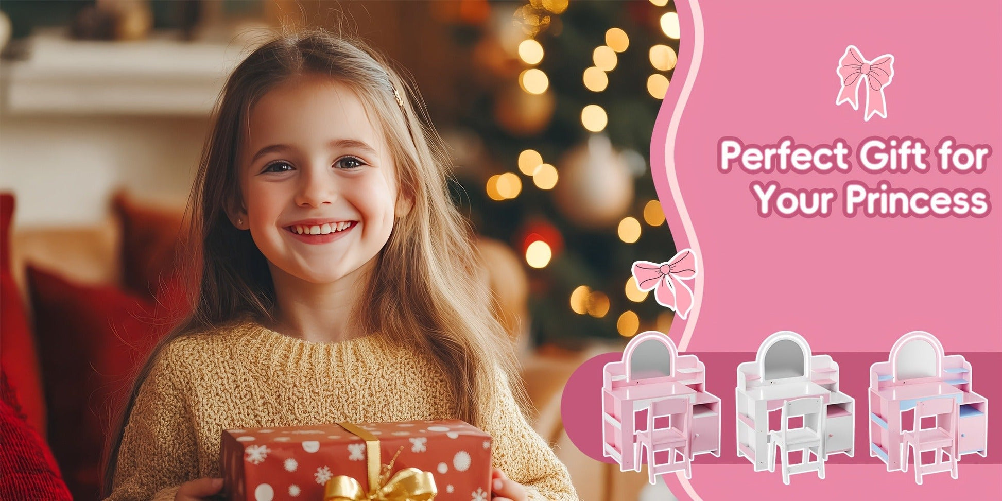 Kids Vanity Set with Lighted Mirror for Dressing and Daily Routines detail image - detail view 12