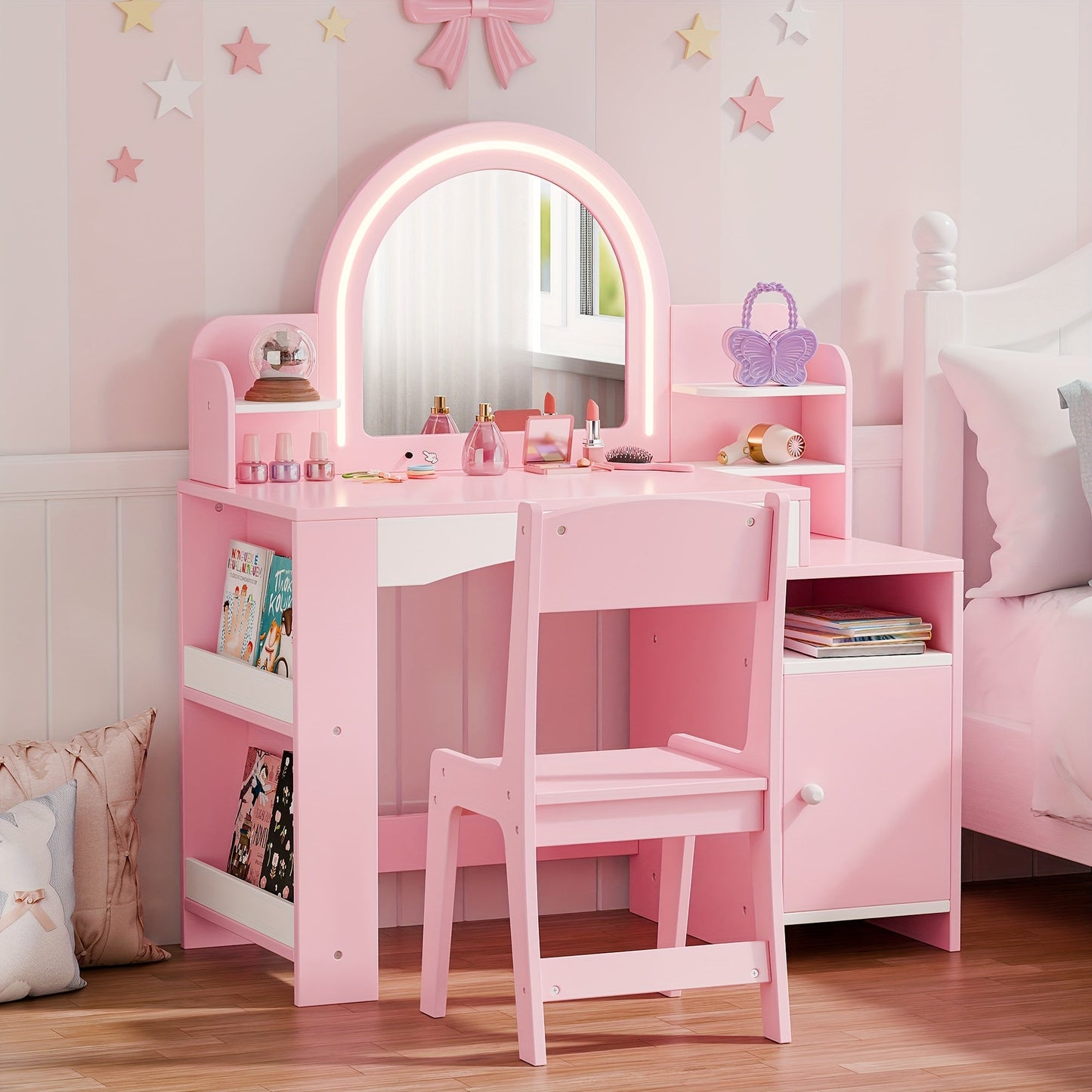 Kids Vanity Set shown in the pink option