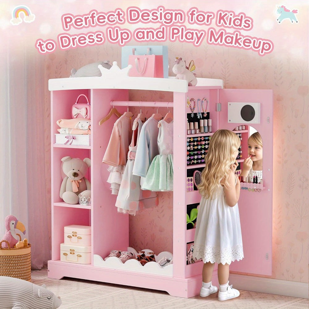 Kids Wardrobe with Open Shelves and Multiple Color Options for Kids' Room detail image - detail view 12