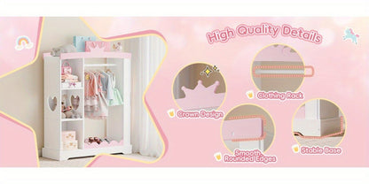 Kids Wardrobe with Open Shelves and Multiple Color Options for Kids' Room detail image - detail view 15