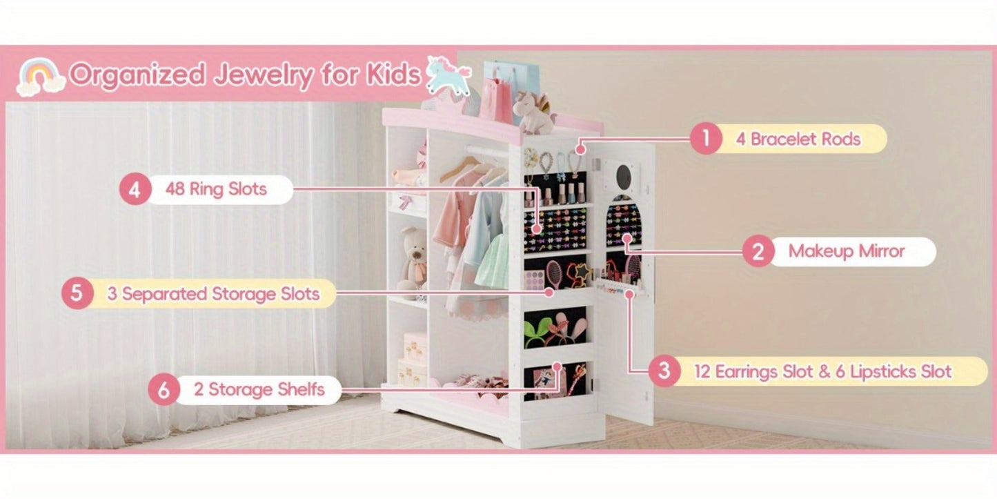 Kids Wardrobe with Open Shelves and Multiple Color Options for Kids' Room detail image - detail view 16