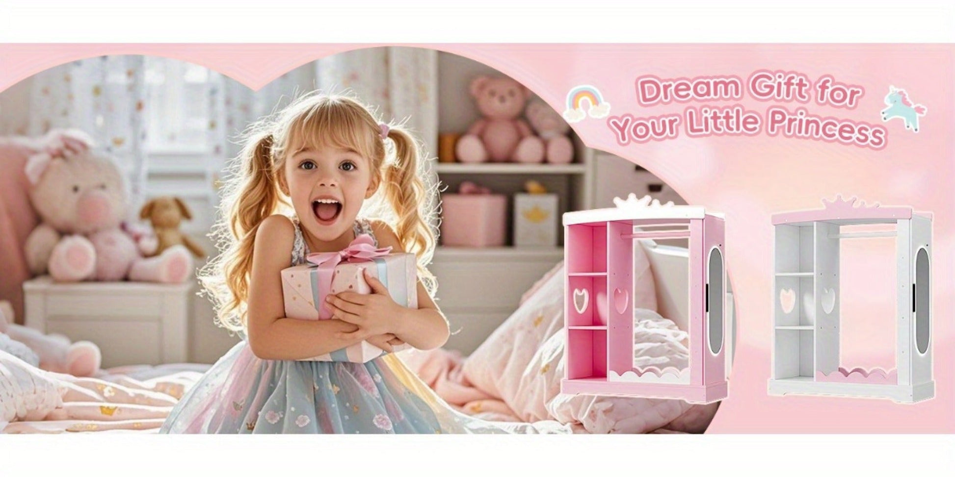 Kids Wardrobe with Open Shelves and Multiple Color Options for Kids' Room detail image - detail view 18