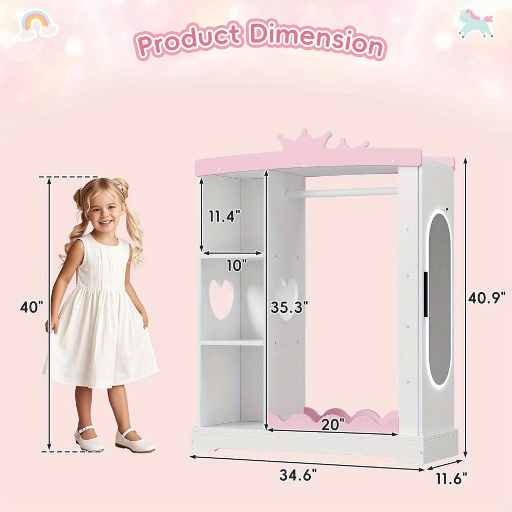 Kids Wardrobe with Open Shelves and Multiple Color Options for Kids' Room detail image