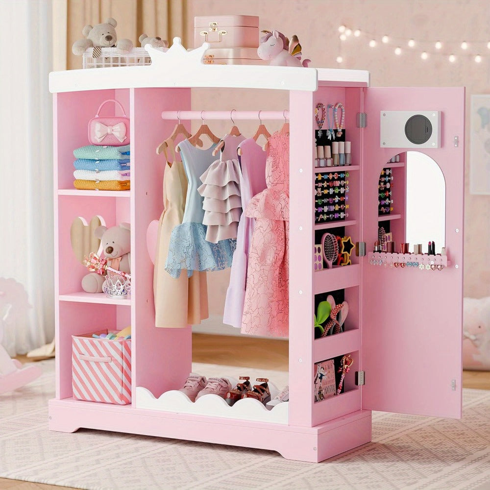 Kids Wardrobe with Open Shelves and Multiple Color Options for Kids' Room detail image - detail view 3