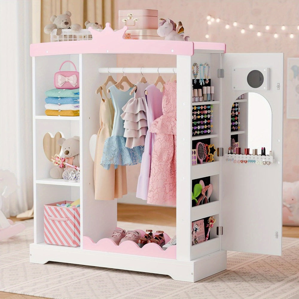 Kids Wardrobe with Open Shelves and Multiple Color Options for Kids' Room detail image - detail view 5