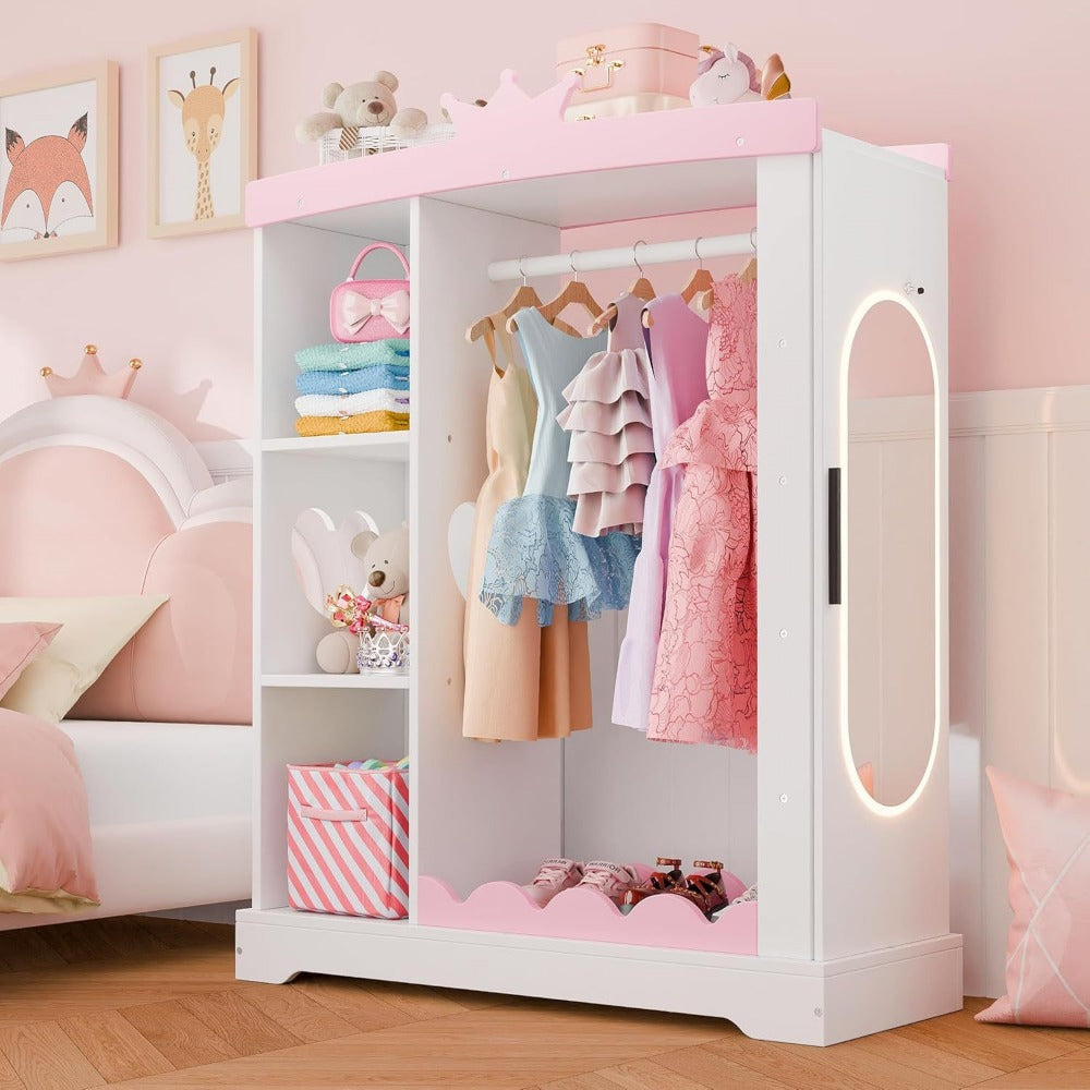 Kids Wardrobe with Open Shelves and Multiple Color Options for Kids' Room detail image - detail view 8