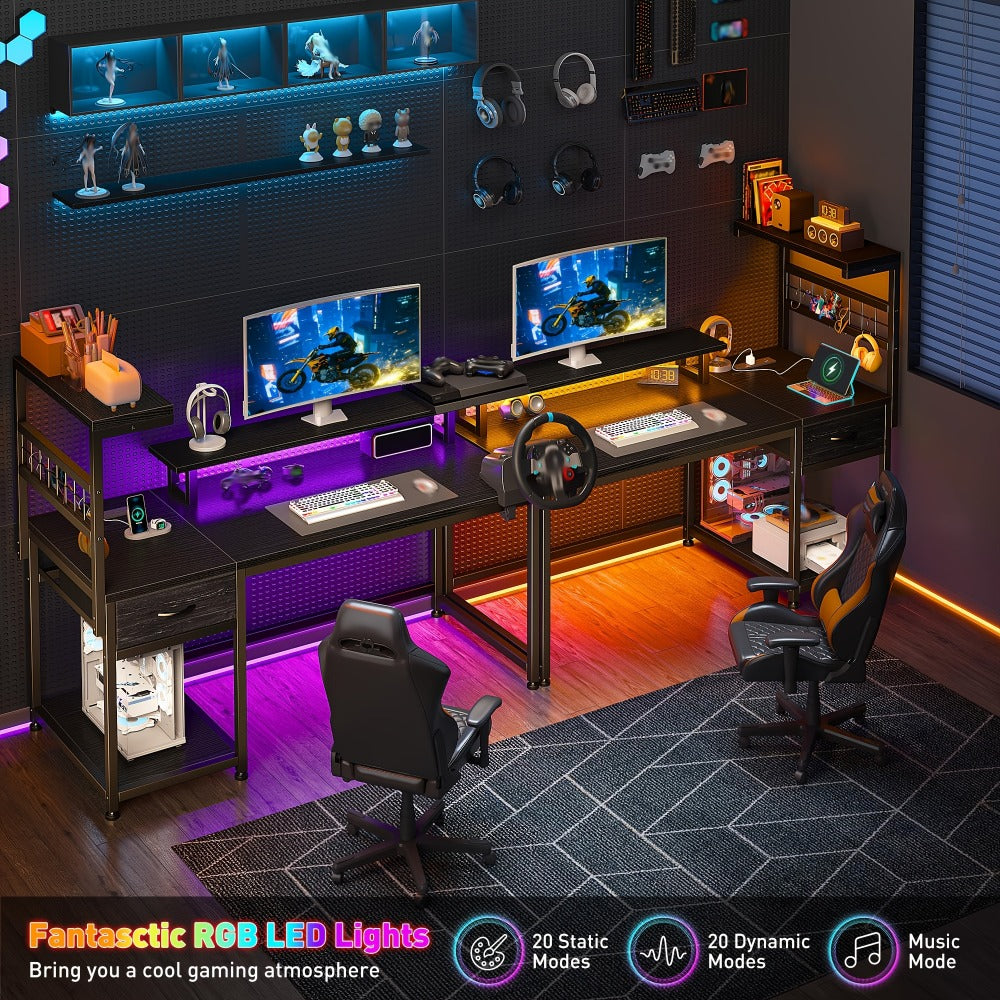 L-Shaped Computer Desk with Charging Station, PC Work Desk for Home Office detail image - detail view 25