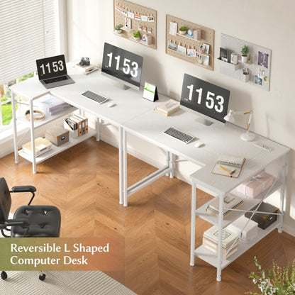 L-Shaped Computer Desk with Charging Station, PC Work Desk for Home Office detail image - detail view 29