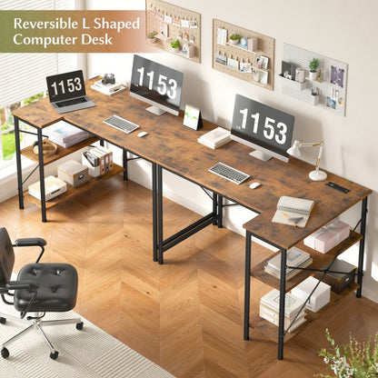L-Shaped Computer Desk with Charging Station, PC Work Desk for Home Office detail image - detail view 33