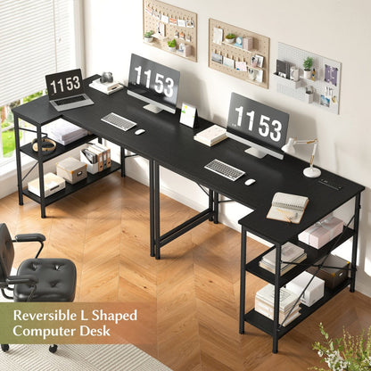 L-Shaped Computer Desk with Charging Station, PC Work Desk for Home Office detail image - detail view 34