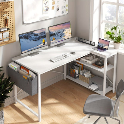 L-Shaped Computer Desk with Charging Station, PC Work Desk for Home Office detail image - detail view 8