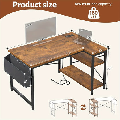 Computer Desk shown in the Tiger Print, 40 Inches option