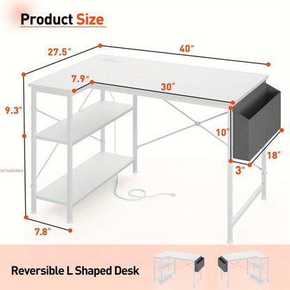 Gaming Desk shown in the 40" White option