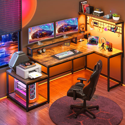 Gaming Desk shown in the 56” Brown option