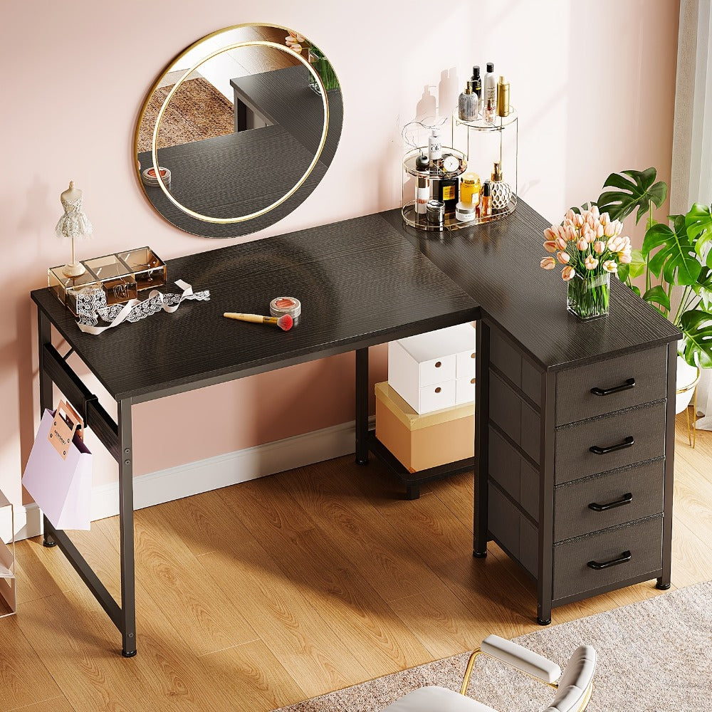 L-Shaped L Shaped Desk for Work, Display, and Everyday Use in Bedroom detail image - detail view 10