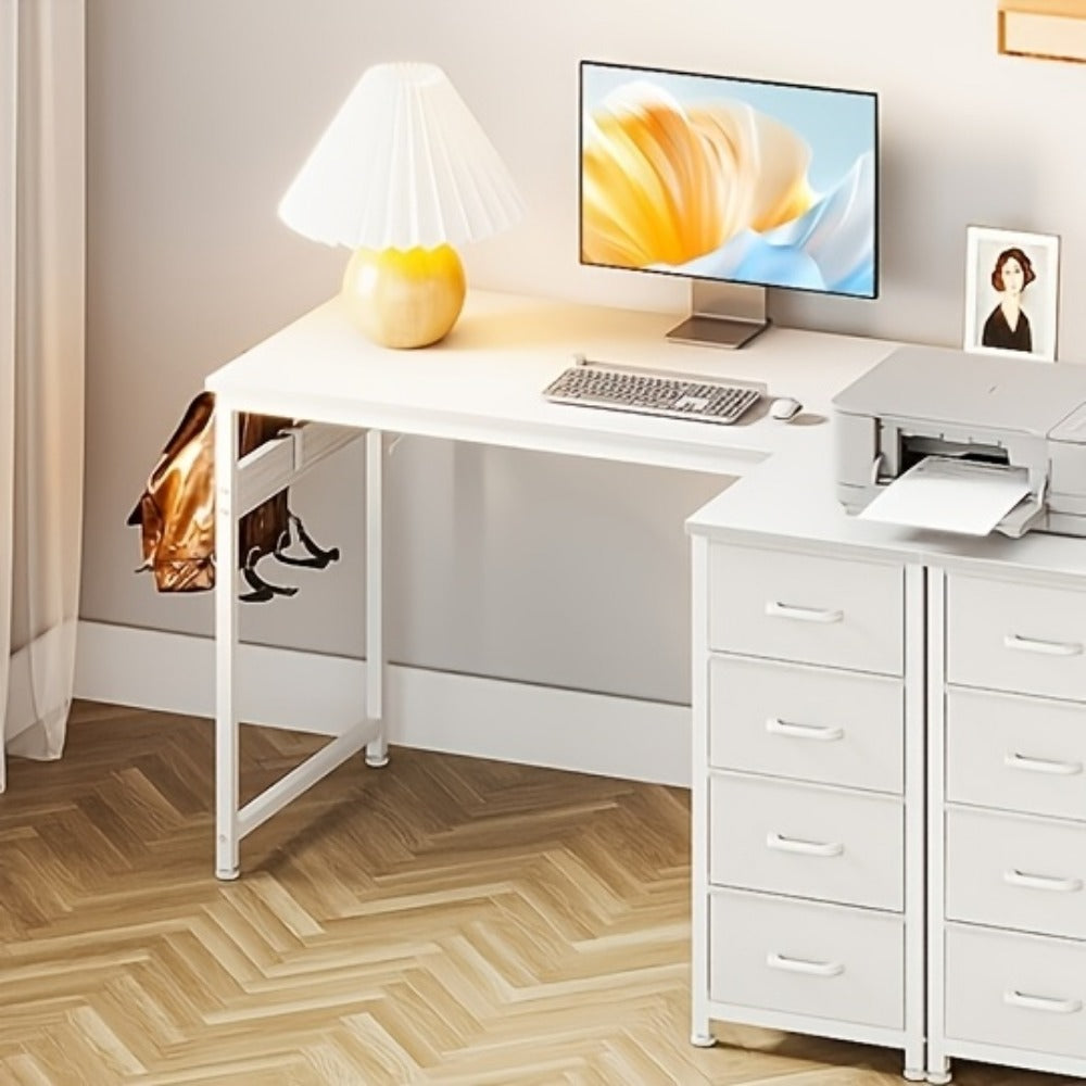 L-Shaped L Shaped Desk for Work, Display, and Everyday Use in Bedroom detail image - detail view 11