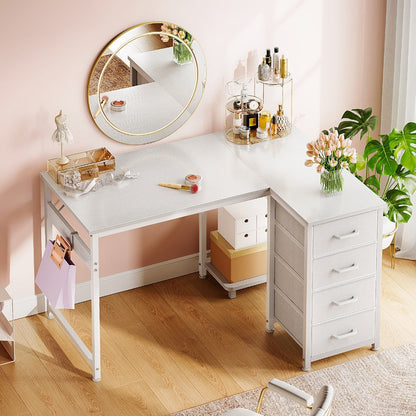 L-Shaped L Shaped Desk for Work, Display, and Everyday Use in Bedroom detail image