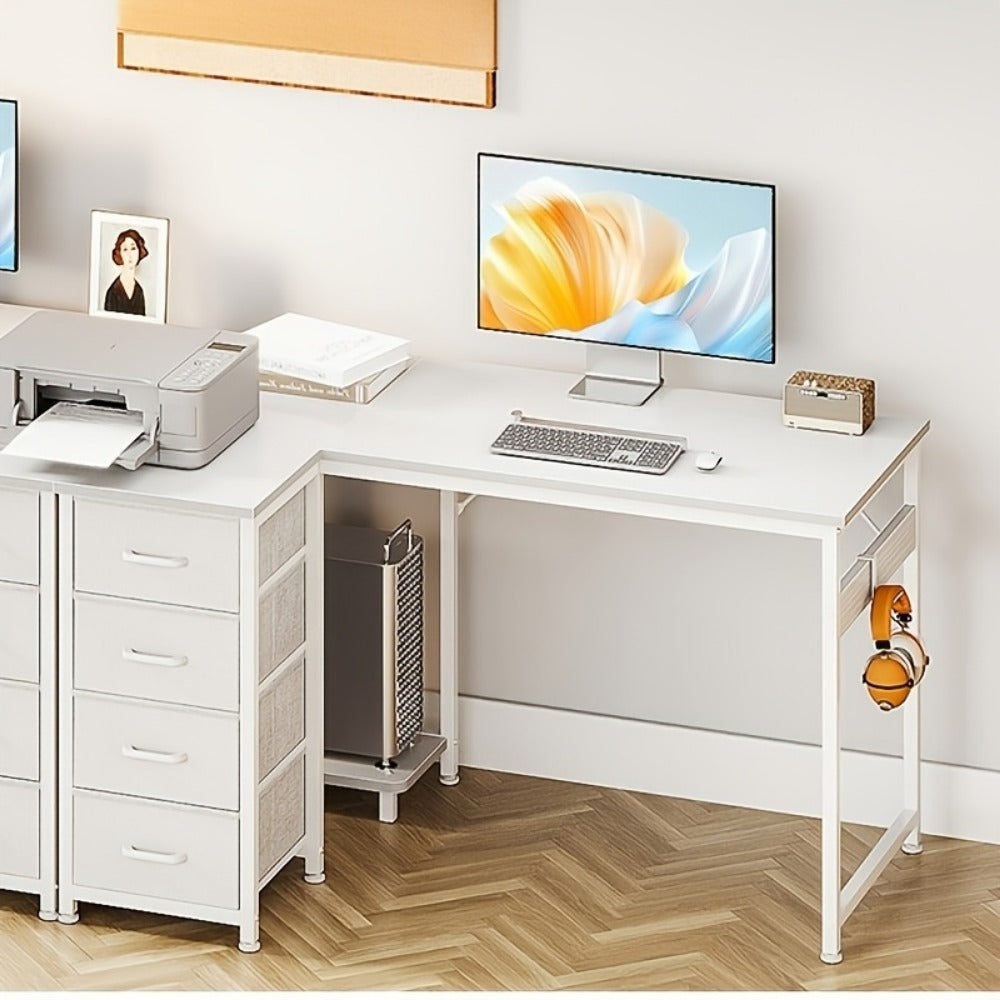 L-Shaped L Shaped Desk for Work, Display, and Everyday Use in Bedroom detail image - detail view 4