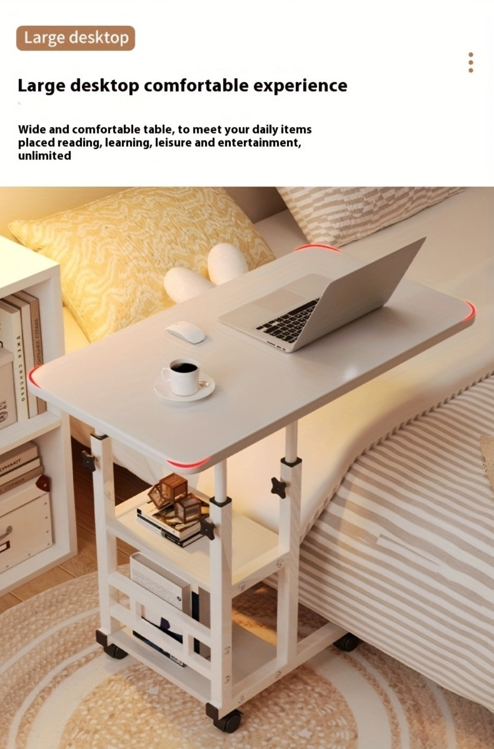 Laptop Desk with Adjustable Height for Work, Display, and Everyday Use in Living Room detail image - detail view 21