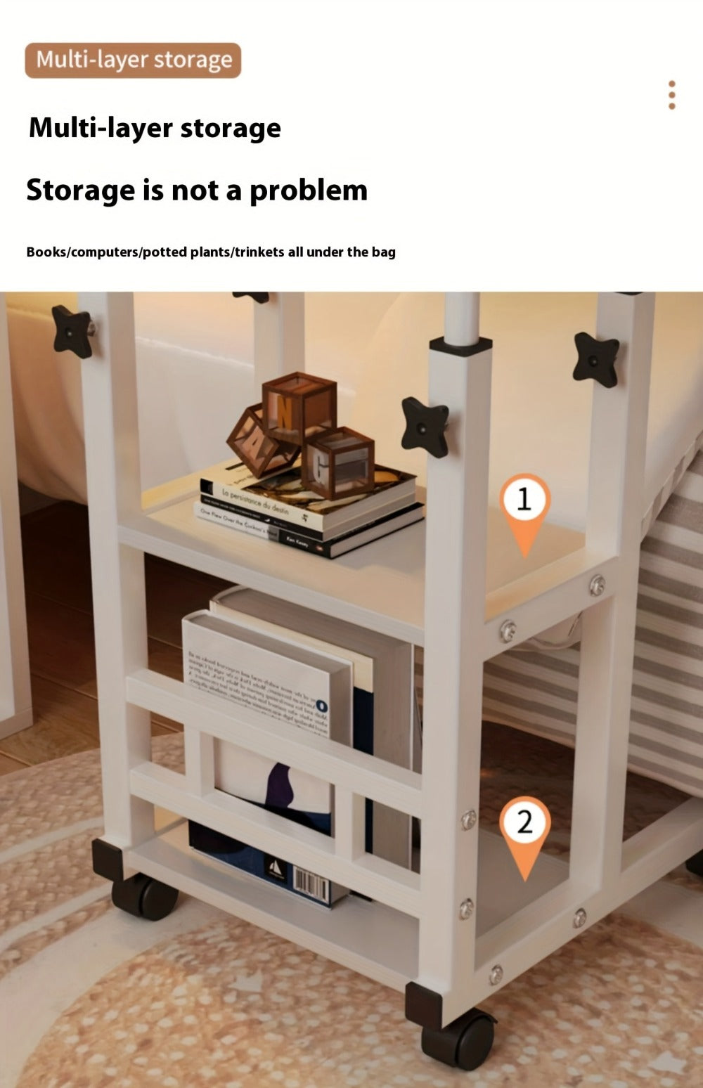 Laptop Desk with Adjustable Height for Work, Display, and Everyday Use in Living Room detail image - detail view 22