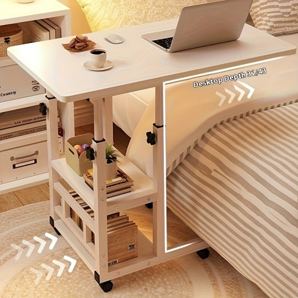 Laptop Desk, Movable Adjustable Height with 360° Wheels - Multifunctional Computer Desk shown in the main product view