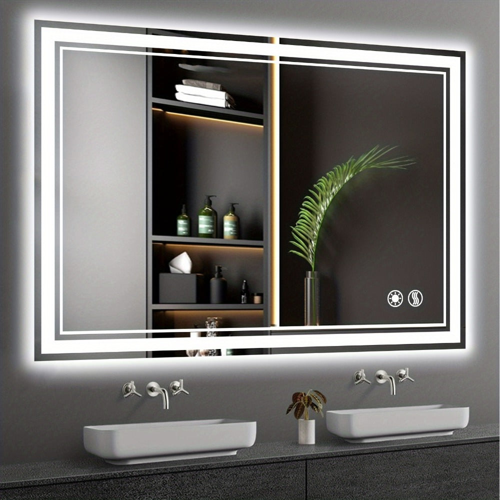 LED Bathroom Vanity Mirror with Anti-Fog Function and Dimmable Lighting detail image - detail view 3