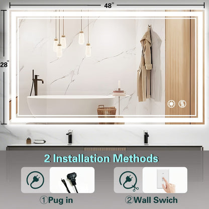 LED Bathroom Vanity Mirror with Anti-Fog Function and Dimmable Lighting detail image - detail view 4