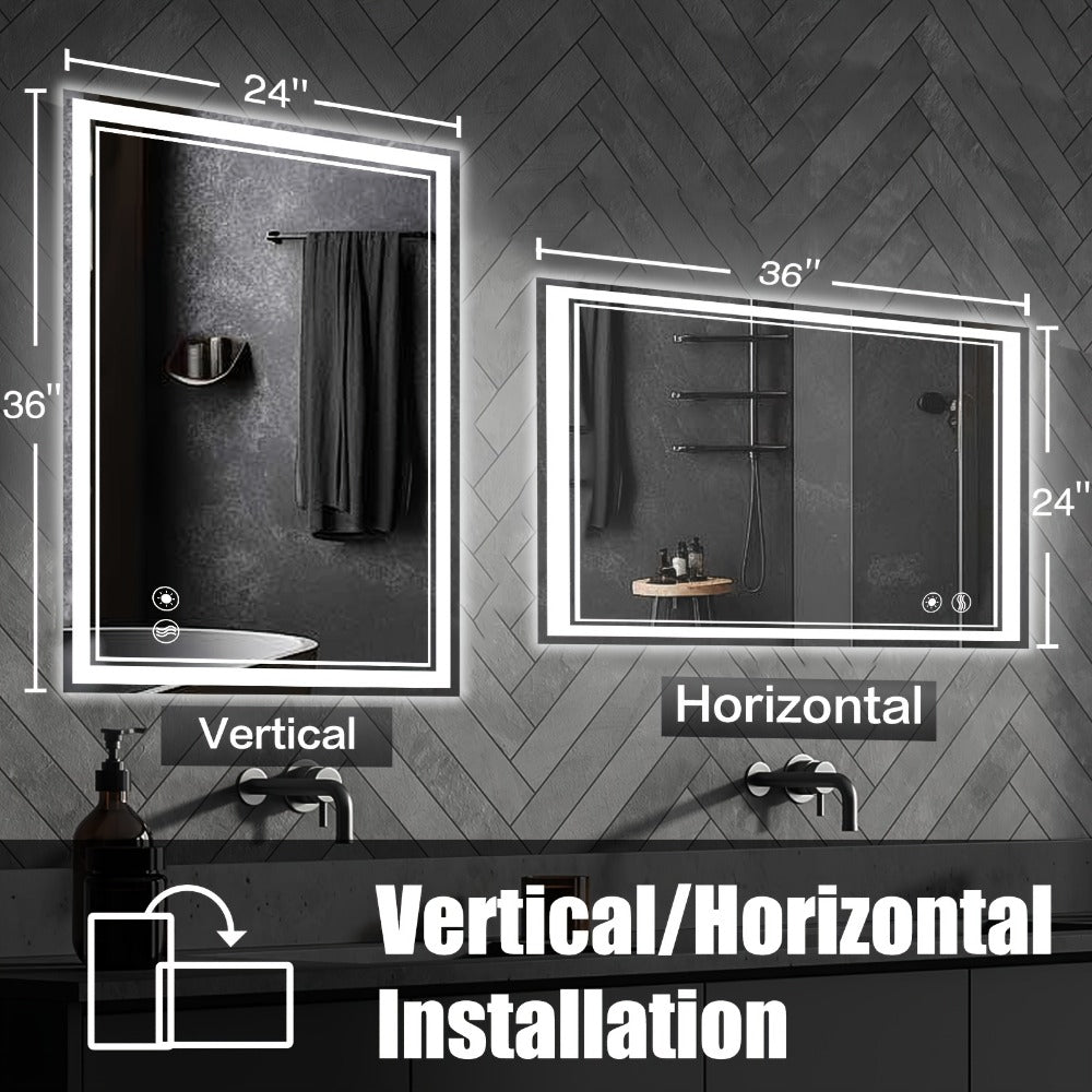 LED Bathroom Vanity Mirror with Anti-Fog Function and Dimmable Lighting detail image - detail view 5
