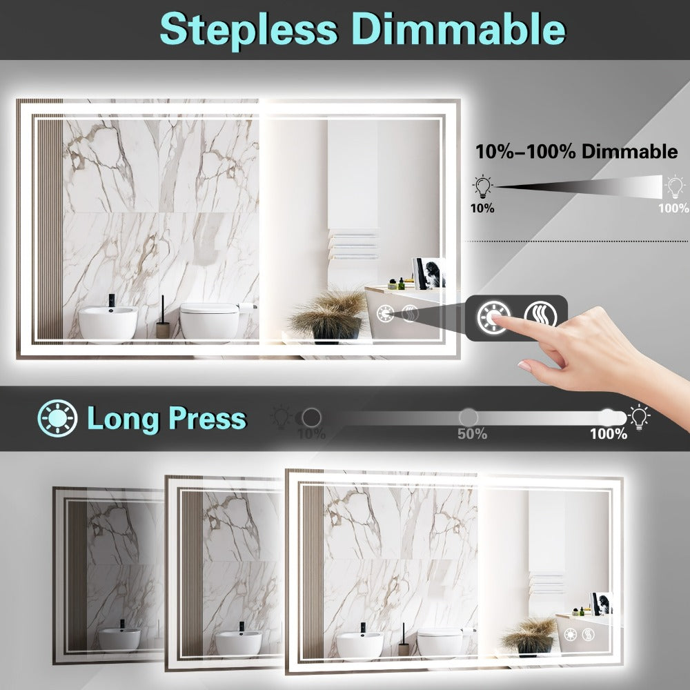 LED Bathroom Vanity Mirror with Anti-Fog Function and Dimmable Lighting detail image - detail view 6