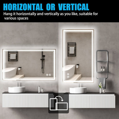 LED Bathroom Vanity Mirror with Anti-Fog Function and Dimmable Lighting detail image - detail view 8