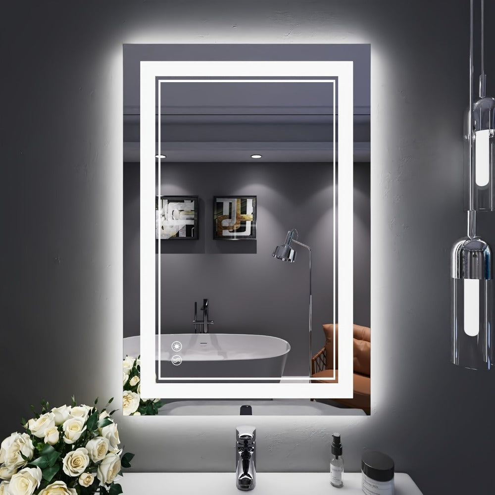 LED Bathroom Vanity Mirror with Anti-Fog Function and Dimmable, with Multiple Size Options detail image - detail view 3