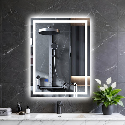 LED Bathroom Mirror shown in the 32"x24" option