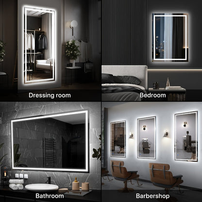 LED Bathroom Vanity Mirror with Anti-Fog Function for Dressing and Daily Routines detail image - detail view 12
