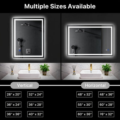 LED Bathroom Vanity Mirror with Anti-Fog Function for Dressing and Daily Routines detail image - detail view 13