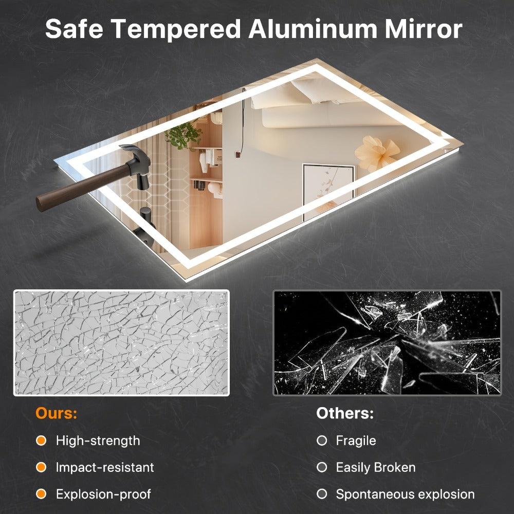 LED Bathroom Vanity Mirror with Anti-Fog Function for Dressing and Daily Routines detail image - detail view 16