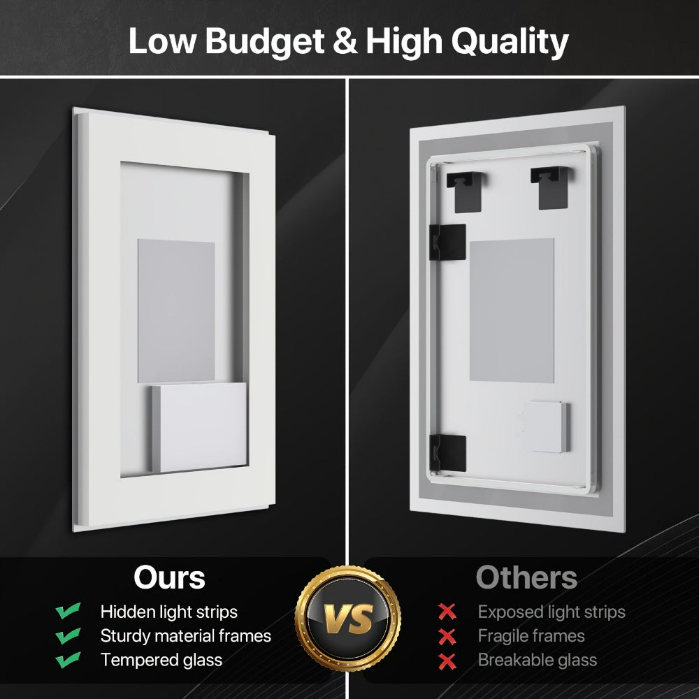 LED Bathroom Vanity Mirror with Anti-Fog Function for Dressing and Daily Routines detail image - detail view 4