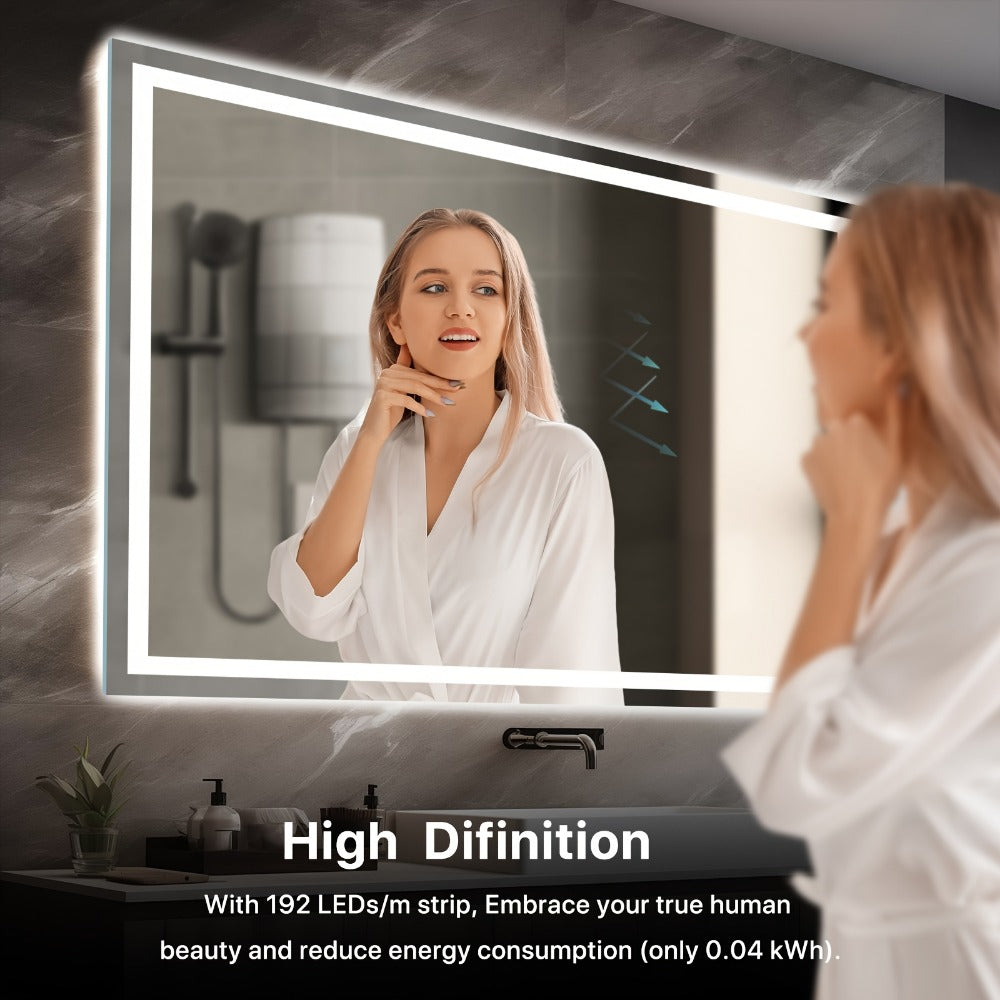 LED Bathroom Vanity Mirror with Anti-Fog Function for Dressing and Daily Routines detail image - detail view 9
